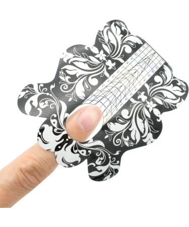 Stiletto Nail Forms for Gel Builder Acrylic Nails 100 Pieces LEA-SHALL Extra Long Guide Stickers Nail Art Extension Tips Self-Adhesive Professional Tools for Women Girls DIY Home Salon 100Pcs Extralong-Blossoms Flowery - Buy Online on GoSupps.com