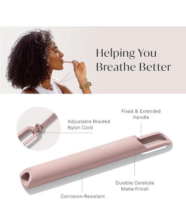 Komuso Active Shift Breathing Tool - Durable Necklace for Active Lifestyles - Calming Pendant for Meditation, Anxiety, and Stress Relief - Expert-Designed - Bright White - Buy Online on GoSupps.com