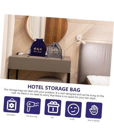 Healeved 8 Pcs Storage Bag Organizer Bags for Travel Makeup Tools Bag Hair Dryer Holder Mini Flocking Cloth - Buy Online on GoSupps.com