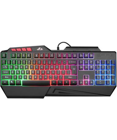 Rii RGB LED Wired Gaming Keyboard Standard Keyboard for PC Laptop Office Gaming and Wrok Home New Version