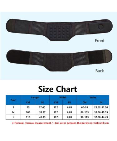 Self-Heating Lumbar Brace with 21 Magnets - Magnetic Therapy Back Support Belt for Men & Women - Heat Relief for Lower Back Pain - Black Size Large - Buy Online on GoSupps.com