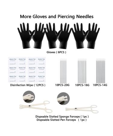 ChiMunllin 120PCS Body Piercing Kit - Surgical Steel 14G 16G 20G BCR CBR Labret Lip Rings Cartilage Daith Earrings - Nose Septum Studs Belly Button Rings - Piercing Jewelry Set with Needles, Gloves & Tools - Buy Online on GoSupps.com