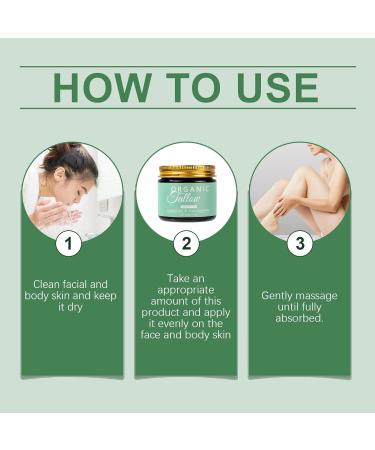 Maidlure Grass-fed Beef Tallow with Frankincense Oil & Castor oil Organic Tallow and Manuka Honey Face Moisturizer for Skin Hydrating & Nourishing Balm for Sensitive Skin (1) - Buy Online on GoSupps.com