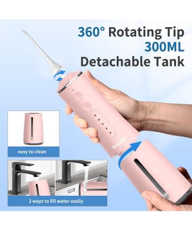 Portable Cordless Electric Water Flosser - USB Rechargeable Dental Flosser with 4 Modes - Pink Oral Irrigator for Travel & Home - Buy Online on GoSupps.com