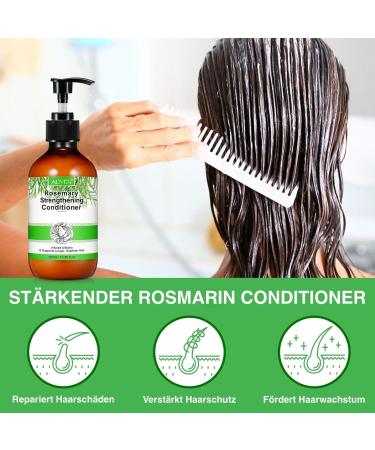 P-Beauty Rosemary Conditioner - 1x300ml for damaged and dry hair | Conditioner for hair growth and scalp care | Rosemary Mint | Hair care - Buy Online on GoSupps.com