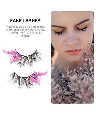 Lurrose Dramatic Glitter False Eyelashes - Mermaid Makeup DIY Decorative Eye Lashes for Stunning Looks - Buy Online on GoSupps.com