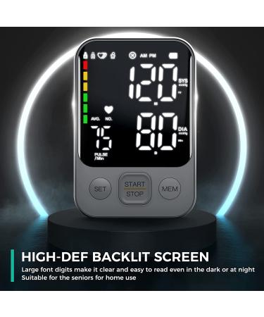 Automatic Upper Arm Blood Pressure Monitor with Adjustable Cuff, Backlit Display, 2 Users Memory - Includes Charging Cord | 240 Sets Memory - Buy Online on GoSupps.com