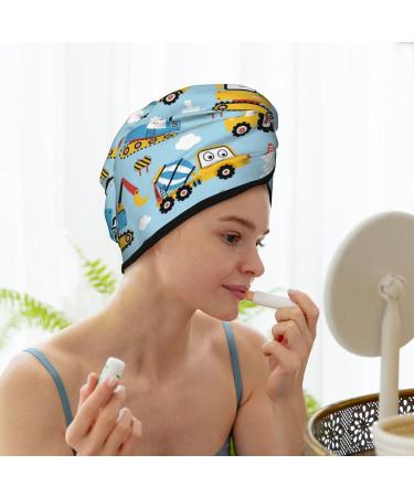 Hair Towel Wrap for Quick Drying | Button Towel Turban - Building Truck Design - Buy Online on GoSupps.com