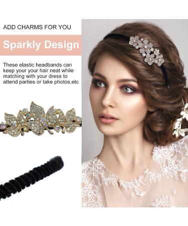 Siskok Rhinestone Headband for Women - Crystal Hairband with Three Leaves Design - Elegant Bling Fashion Hair Accessory - Buy Online on GoSupps.com