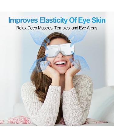 Mivo Eye Massager with Heat - Rechargeable Heated Eye Mask for Headache Relief & Stress Relief | Perfect for Dry Eyes Screen Fatigue & Travel (Grey - Buy Online on GoSupps.com
