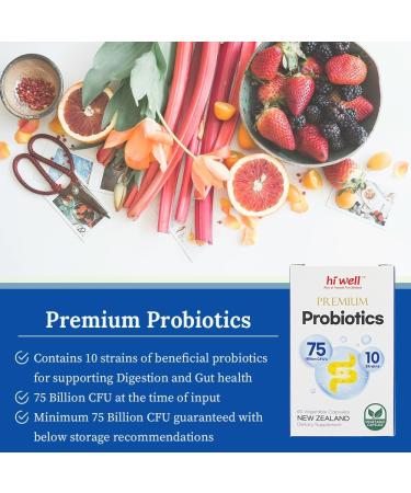 Hi Well Premium Probiotics 60Vegetarian Capsules - Buy Online on GoSupps.com
