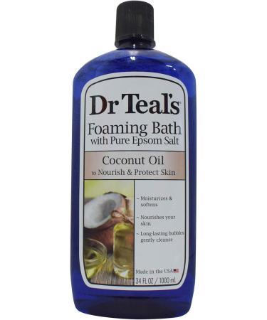 Dr Teal's Eucalyptus & Spearmint + Coconut Oil Foaming Bath (1000 mL each) Foaming Bath + Coconut oil - Buy Online on GoSupps.com