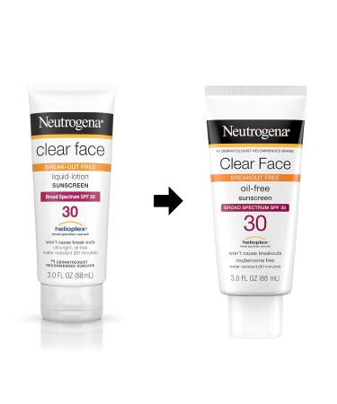 Buy Neutrogena Clear Face Liquid Sunscreen SPF 30 - Acne-Prone Skin Oil-Free & Non-Comedogenic | International Shipping Available - Buy Online on GoSupps.com