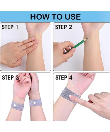 Motion Sickness Relief Bands - 8Pcs Anti-Nausea Acupressure Wristbands for Travel, Car, Sea, Morning Sickness - Buy Online on GoSupps.com