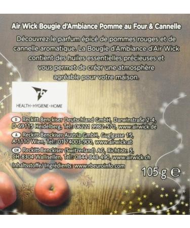 Air Wick Wohlf hl Cinnamon Magic & Baked Apple Candles - 2 Pack | Natural Essential Oils | Up to 20 Hours Burn Time | 105g Each - Buy Online on GoSupps.com