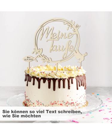 Colofalla 3-Piece Wooden Cake Topper for Baptism - Adorable Deaf Fish Decoration for Girls' Parties - Buy Online on GoSupps.com