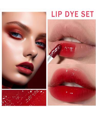 6 Colors Cherry Lip Tint Stain Set - Long Lasting Korean Lip Stain & Cheek Tint - Waterproof Velvet Lip Gloss - Non-Sticky & Transfer-Proof - Buy Online on GoSupps.com