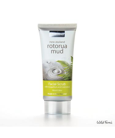 Wild Ferns Rotorua Mud Facial Scrub - Grapefruit & Calendula | 100ml - Revitalize Your Skin Naturally - Buy Online on GoSupps.com