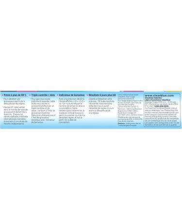 Clearblue Pregnancy Test Triple Check & Date Combo Pack 3 Tests (1 Digital 2 Visual) 3 count (Pack of 1) - Buy Online on GoSupps.com