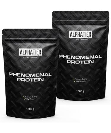 Alphatier Vegan Protein Powder - Chocolate Brownie - Protein Powder with 72% Protein - Soy Protein Isolate - 1kg - Buy Online on GoSupps.com