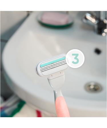 Gillette Venus Smooth Sensitive Women's Razor 2 Blades with 3 Curved Blades for a Smooth Shave - Buy Online on GoSupps.com