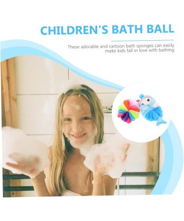 Housoutil 4 Pcs Baby Loofah - Soft Exfoliating Bath Sponge Set for Shower & Bathing | Gentle Baby Body Scrubber & Facial Sponge - Buy Online on GoSupps.com
