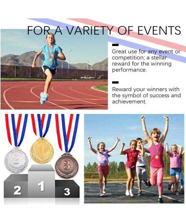 Swpeet Metal Olympic Style Gold, Silver, Bronze Award Medals with Ribbon - Great for Kids Events, Office Games - 1st 2nd 3rd Place - Buy Online on GoSupps.com