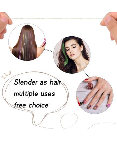 Buy 2400 Strands Hair Lametta - 12 Colors Glitter Hair Extensions for Women & Girls | 120cm Crochet Hair Parts - Buy Online on GoSupps.com