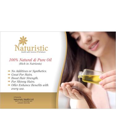 Naturistic 100ml Cold Pressed Castor-Oil for Hair Growth Skin Eyelashes & Eyebrows - Pure Caster Oil for Beard Scalp and Face - Castor Oil for Hair and Skin Care. - Buy Online on GoSupps.com