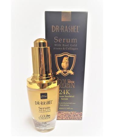 Dr Rashel 24K Gold Atoms & Collagen Youthful Face Serum | Anti - Aging Moisturizes and Hydrates The Skin Size 1.34 Oz - Buy Online on GoSupps.com