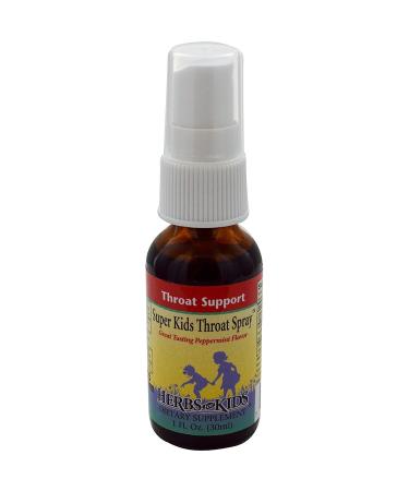 Herbs for Kids Super Kids Throat Spray Peppermint 1 Fl Oz