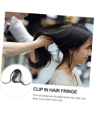 minkissy Piece Black Bangs Clip in Human Hair Clip in Extensions Wispy Bangs Wig Hair Toppers for Women Real Human Hair Front Hair Bangs Hair Extensions Black Wig Curtain Real Person Miss medium Black - Buy Online on GoSupps.com