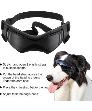 Dog Sunglasses - UV Protection Waterproof Glasses for Medium & Large Dogs - Stylish Pet Eye Protection - Buy Online on GoSupps.com