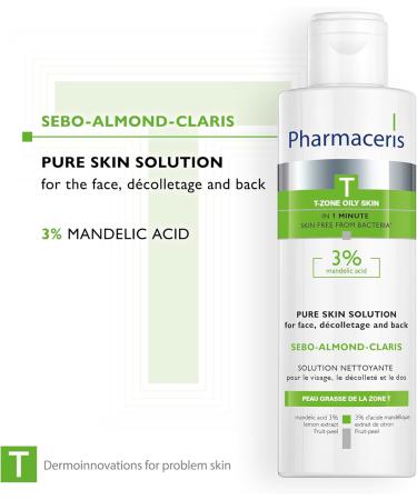 Pharmaceris T Sebo-Almond-Claris Face Cleanser for Acne Skin Back and Neckline Cleanser Bacteriostatic Cleansing Fluid Almond Acid Lemon Extract - 190 ml - Buy Online on GoSupps.com