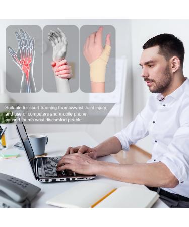 YUNYILAN Ultra Thin Thumb Arthritis Wrist Brace - Compression Support for Carpal Tunnel Joint Pain Tendonitis - Unisex Left Hand Skin Tone - Buy Online on GoSupps.com