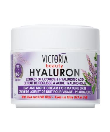 Victoria Beauty Victoria Beauty Anti-Aging Hyaluronic Acid Cream for Wrinkles and Dark Circles Face Cream with Hyaluronic Acid and Licorice Extract for Men and Women - 2 x 50 ml