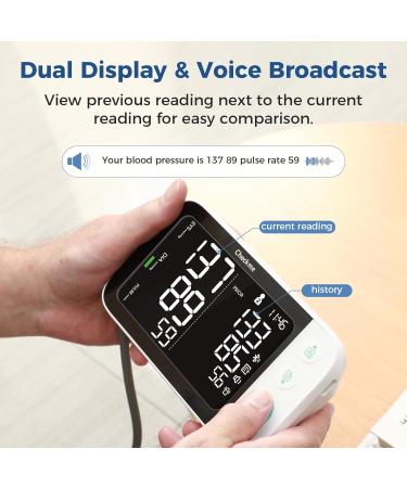 Checkme Bluetooth Blood Pressure Monitor for Home Use include Pregnant Women & Diabetics Blood Pressure Machine Dual Display w Adult Cuff 22-45cm 500 Records Voice Broadcast compatible w APP - Buy Online on GoSupps.com