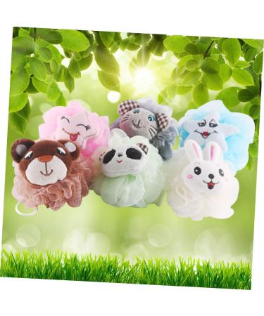 Buy 6pcs Exfoliating Bath Sponge Set | Soft Loofah Pouf & Shower Ball | Body Scrubber for All Skin Types - International Shipping Available - Buy Online on GoSupps.com