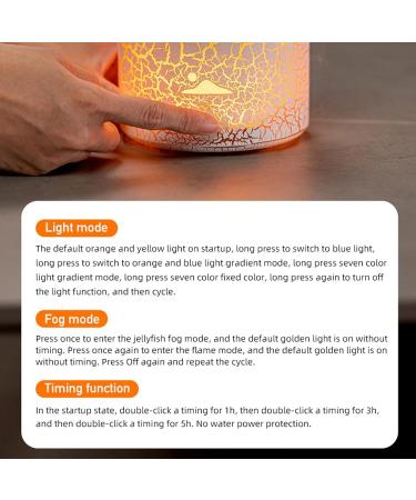 180ml Auto Shut Off Aromatherapy Diffuser & Humidifier - White Volcano Flame Essential Oil Diffuser for Bedroom - Buy Online on GoSupps.com