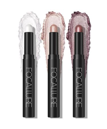 3PC B ton De Fard Paupi res Paillette mat Cream Eyeshadow Stick les Yeux tincelant Mat Maquillage Pour Les Yeux Fard Paupi res Imperm able Longue Dur e (01 02 03)