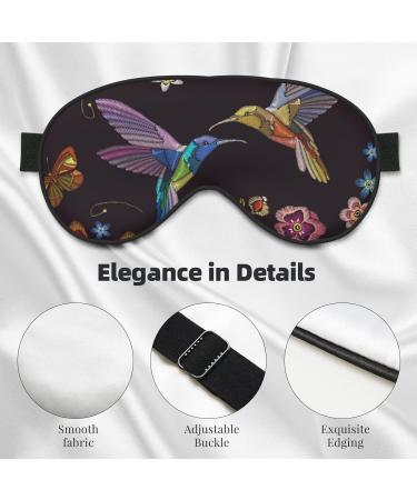 Shop Hummingbird Print Sleep Eye Mask - Soft Eyeshade Blindfold for Travel & Night Sleeping - Buy Online on GoSupps.com