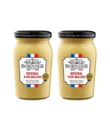 Bornier French Original Dijon Mustard (2 Pack Total of 14.8oz)