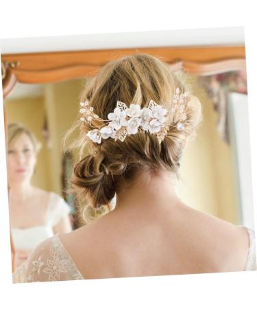 FRCOLOR Special Occasion Headpiece wedding hair for brides Flower hair rhinestone hair bridal hair clip wedding combs for hair for bride Alloy fancy white crystal Bridesmaid Hair Comb - Buy Online on GoSupps.com