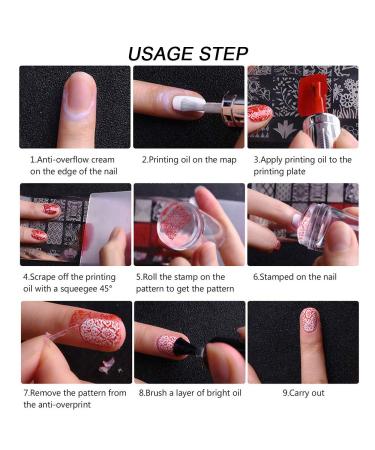 Christmas Nail Art Stamping Plates Set - 10pcs Snowflake Snowman Stamp Images for Xmas Nail Decoration | EBANKU Xmas Nail Template Collection - Buy Online on GoSupps.com