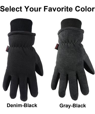 Winter Gloves -30F Coldproof Thermal Water Resistant Deerskin Suede Leather and Insulated Polar Fleece - Warm Men's & Women's Gifts for Driving, Cycling, Running, Hiking, Snow Ski - Black Medium (Men), Large (Women) - Buy Online on GoSupps.com