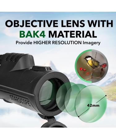 STARSCOPE Monocular G3 - Long-Range 10x42 High Powered Monocular | Small Monocular for Bird Watching  Hunting  Sports  and More | Monoculars for Adults with BAK4 Prism and Wide Field of View - Buy Online on GoSupps.com