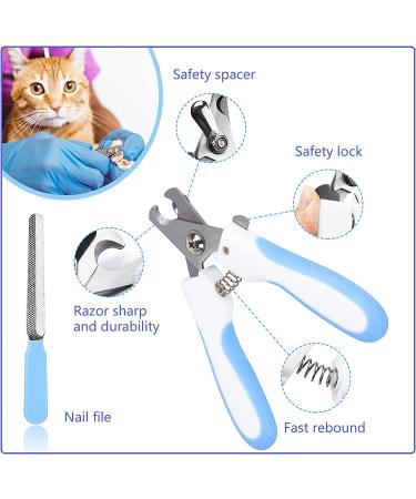 6-Piece Rabbit Grooming Kit with Shedding Slicker Brush, Bath Massage Glove, Nail Clipper, Flea Comb - Blue | For Bunny, Puppy, Kitten, Guinea Pig, Hamster, Ferret & Small Pets - Buy Online on GoSupps.com