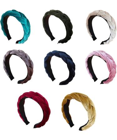 amangul Headbands for Women Braided Headband Fashion Hairband Slip Hair Accessories Stretchy Headpiece Headwear(Navy Blue) - Buy Online on GoSupps.com