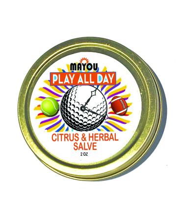 Play All Day | Hemp and Herbal Salve Ideal for Hips Joints Neck Back Elbows Fingers Hands and Knees. 100% Natural - Proudly Made in USA  2.0 Ounce