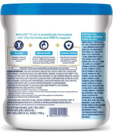 Buy Ensure Plus Powder 400g (Vanilla) with Lecithin | Premium Quality International Shipping - Buy Online on GoSupps.com
